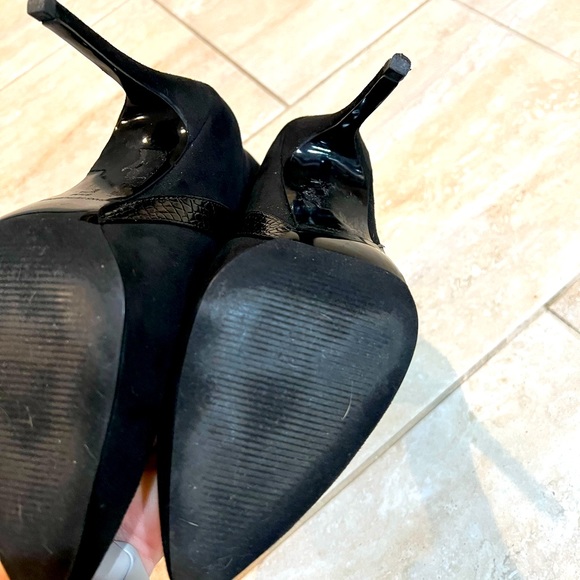 Saks Fifth Avenue Black Suede Booties, LIKE NEW! - Picture 6 of 7